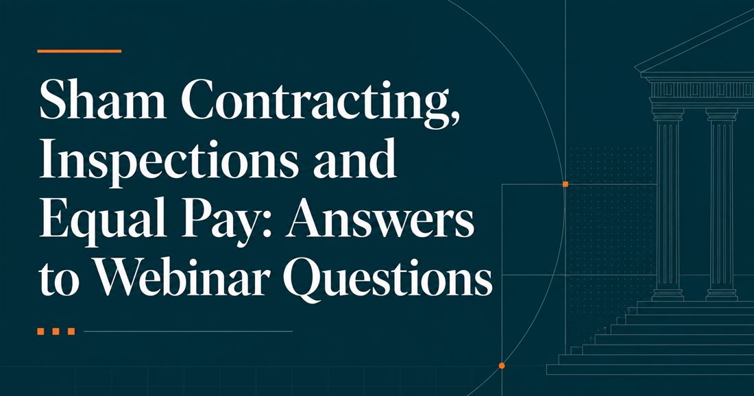 The Švarc System, Inspections, and Equal Pay: Answers to Questions from the Webinar - Part One